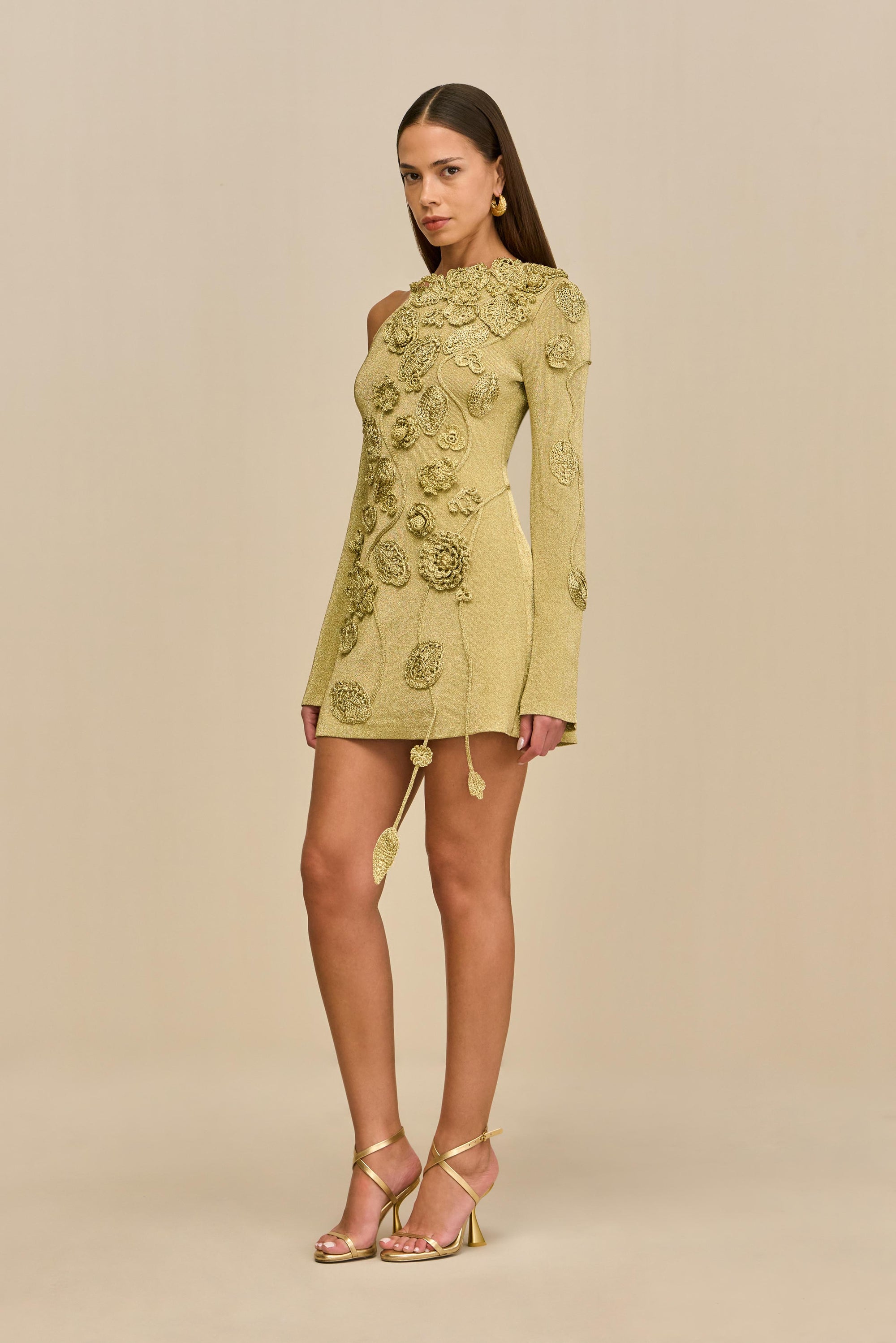 KAELA KNIT DRESS - GOLD