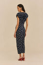 AIRA DRESS - SMALL DOT DEEP LAKE