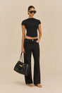 VIRGINIANA KNIT TOP - BLACK