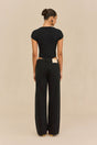 VIRGINIANA KNIT TOP - BLACK
