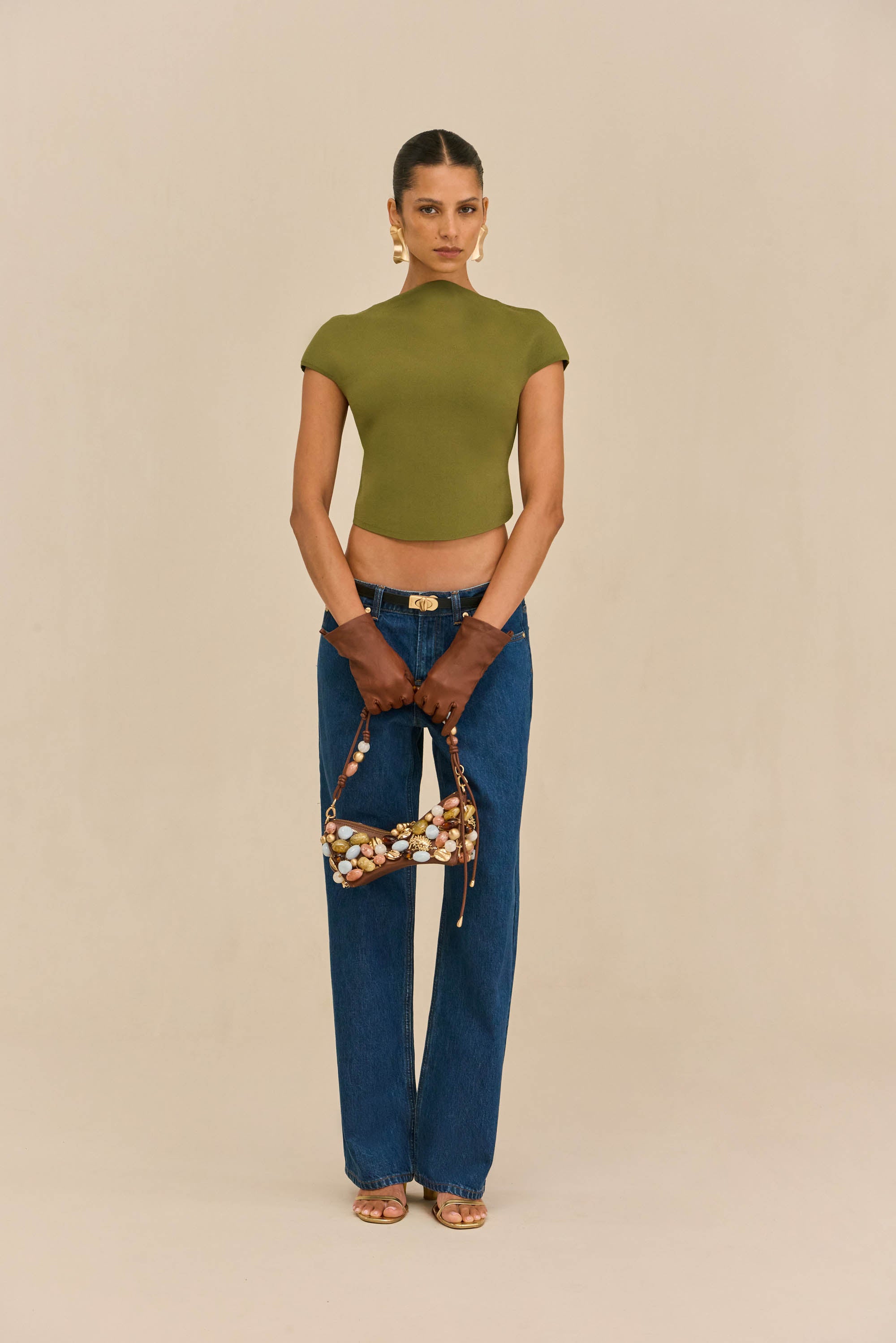 VIRGINIANA KNIT TOP - CEDAR