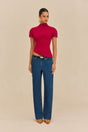 ANNEMIE KNIT TOP - MERLOT