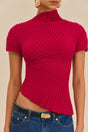 ANNEMIE KNIT TOP - MERLOT