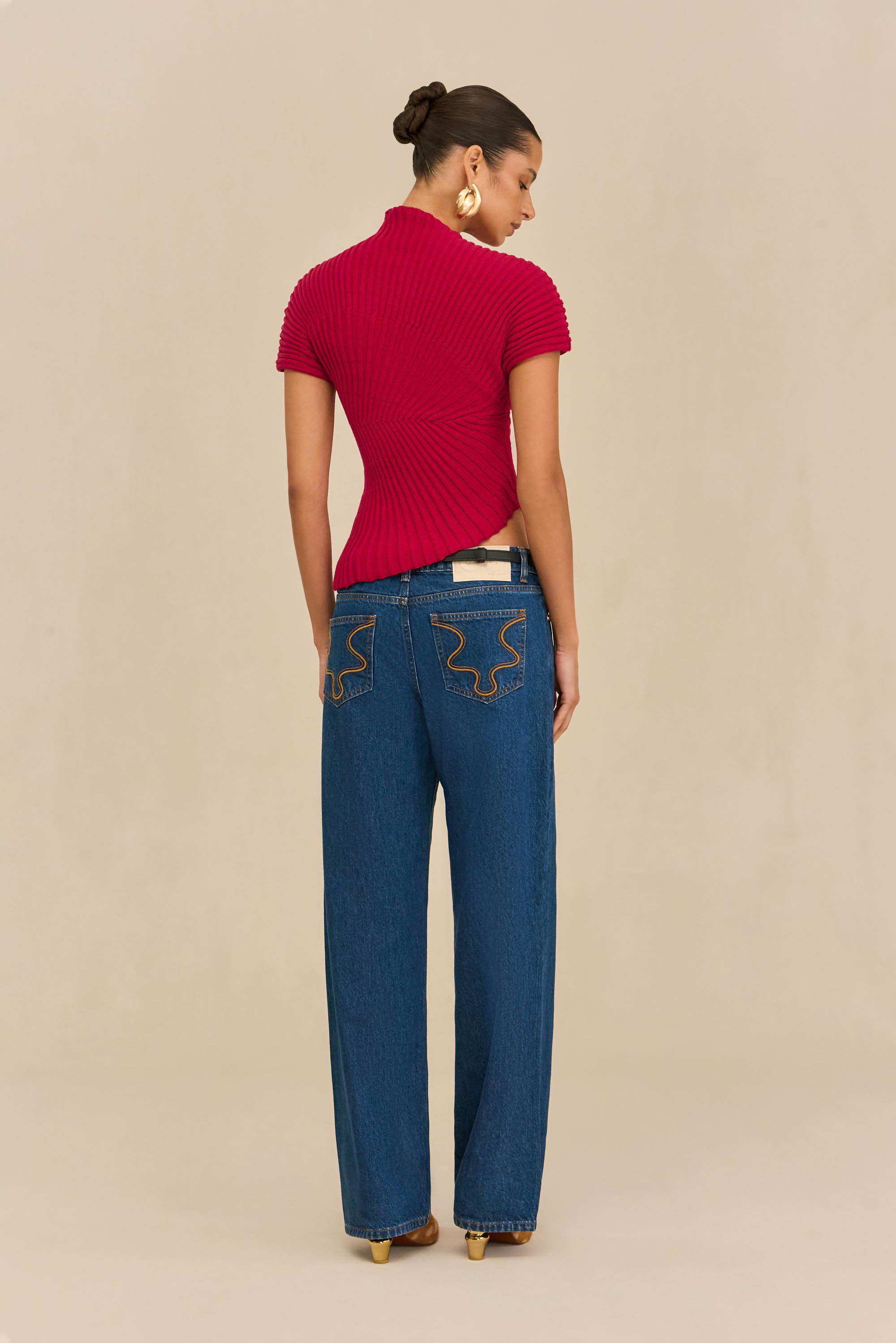 ANNEMIE KNIT TOP - MERLOT