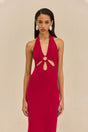 VINNA KNIT DRESS - MERLOT