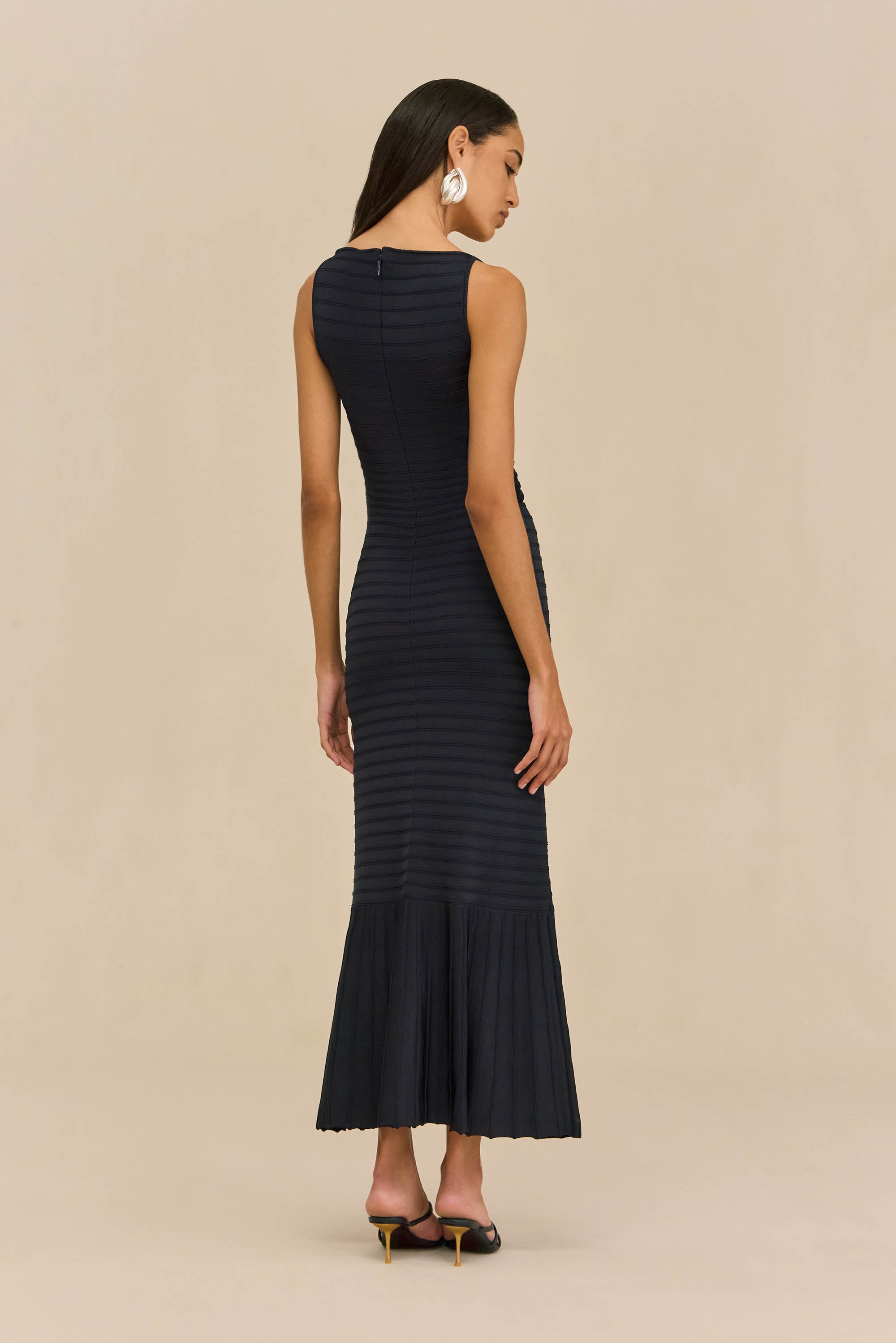 AMATA KNIT DRESS - DEEP LAKE