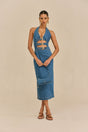 ESTELLE DRESS - STONE WASH