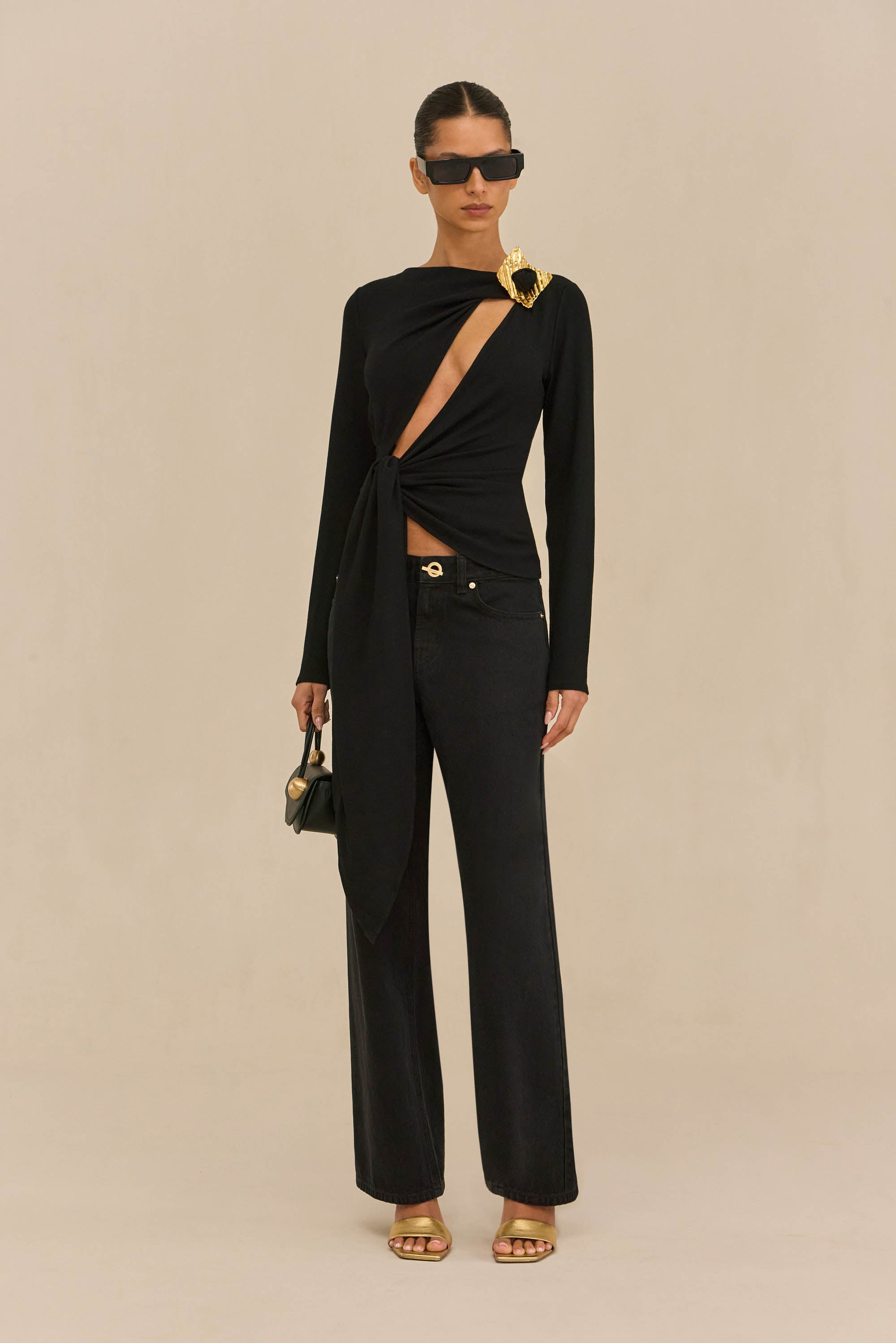 STASSI TOP - BLACK