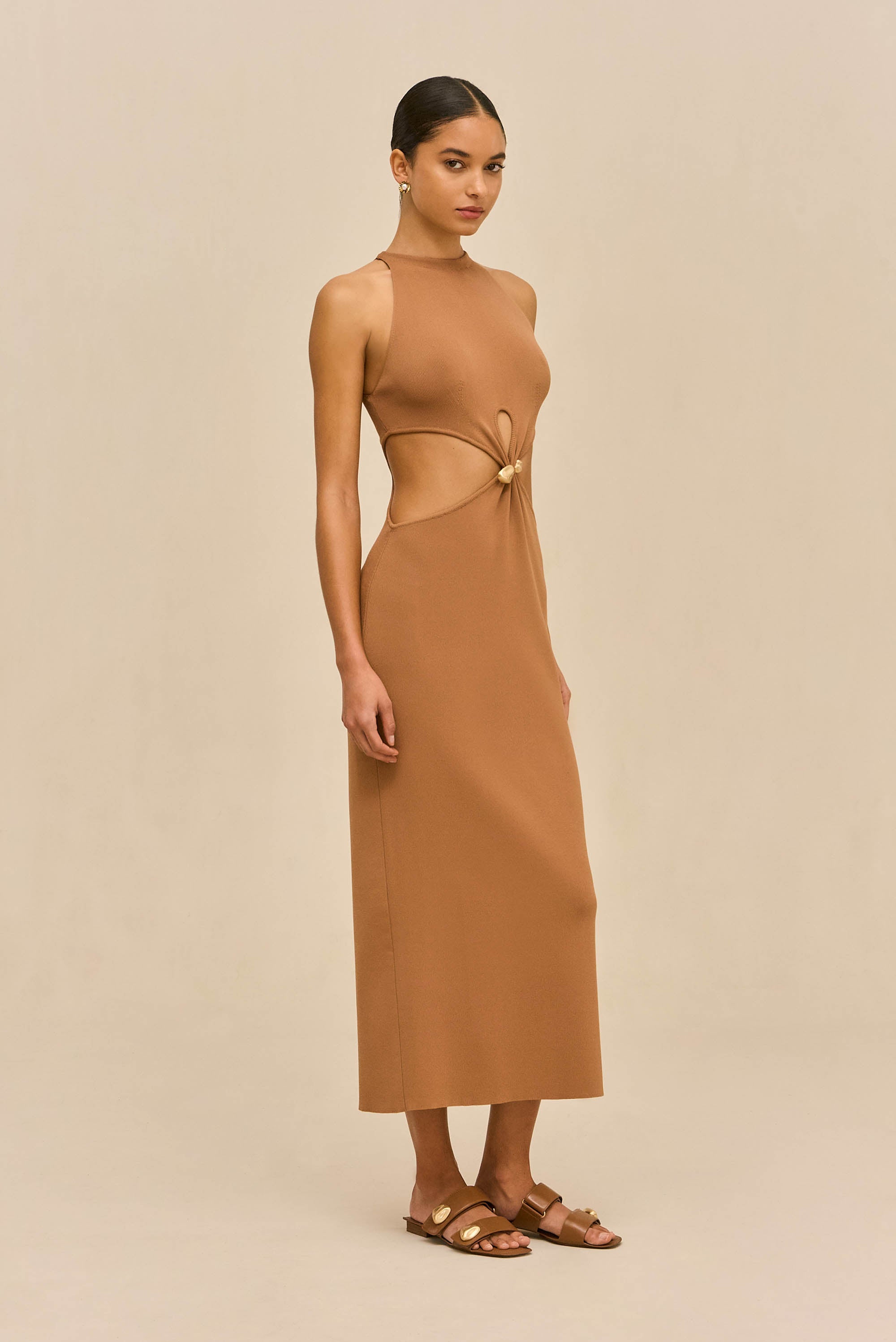 CYPRESS KNIT DRESS - RICH CLAY