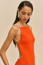 MELBA KNIT DRESS - TANGELO