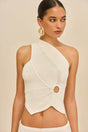 DENEUVE KNIT TOP - OFF WHITE
