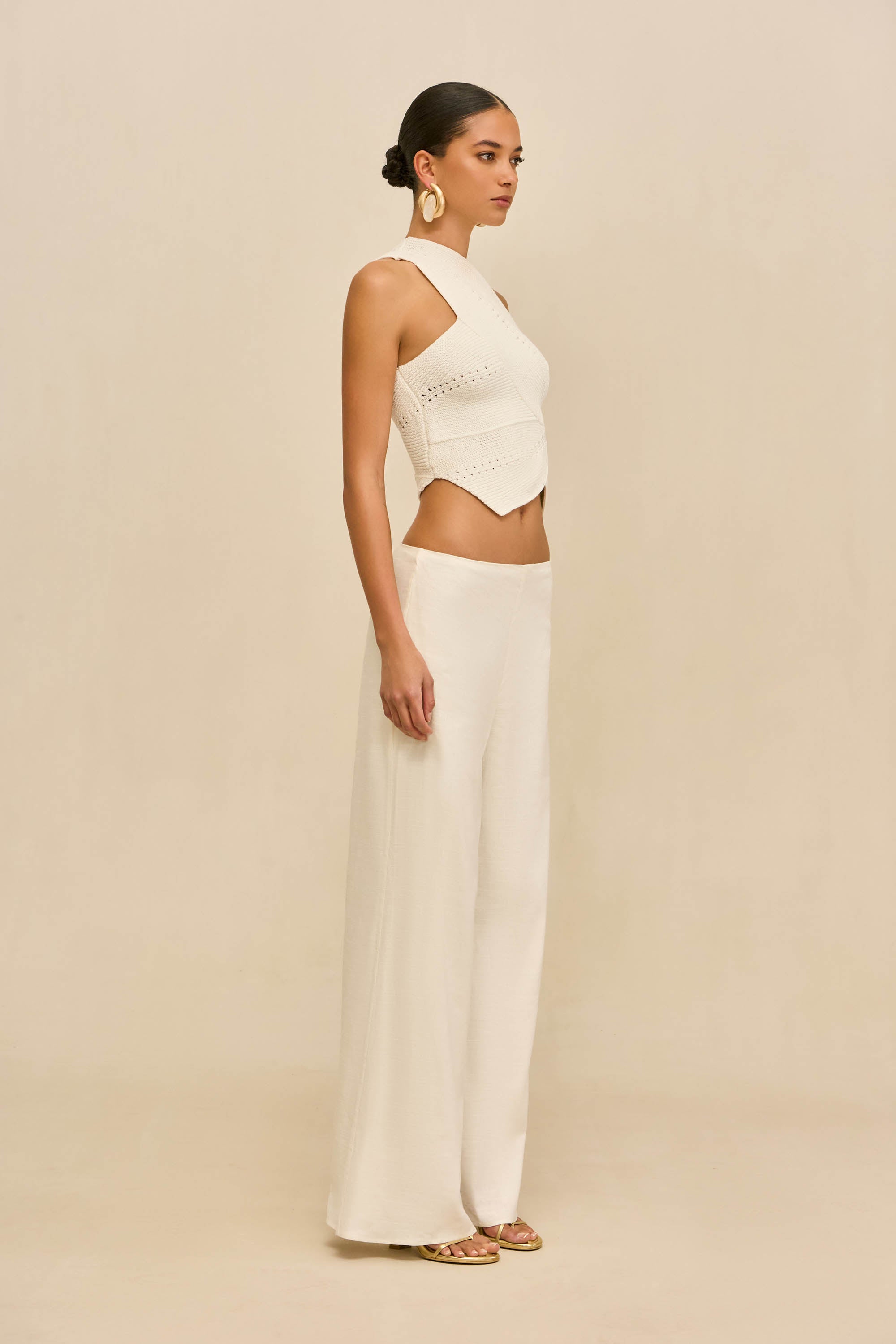 DENEUVE KNIT TOP - OFF WHITE