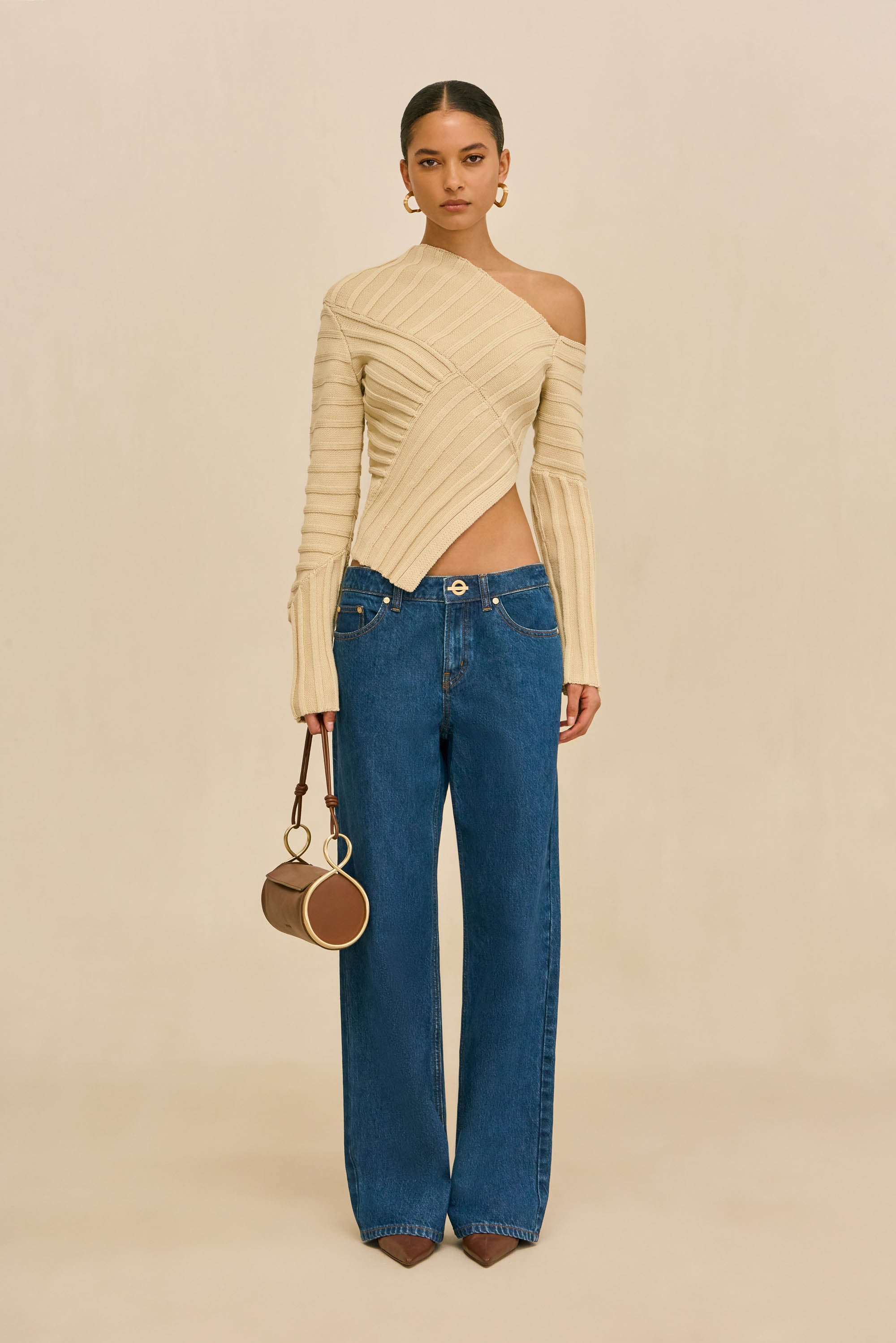 JAIDAN KNIT TOP - BEACH