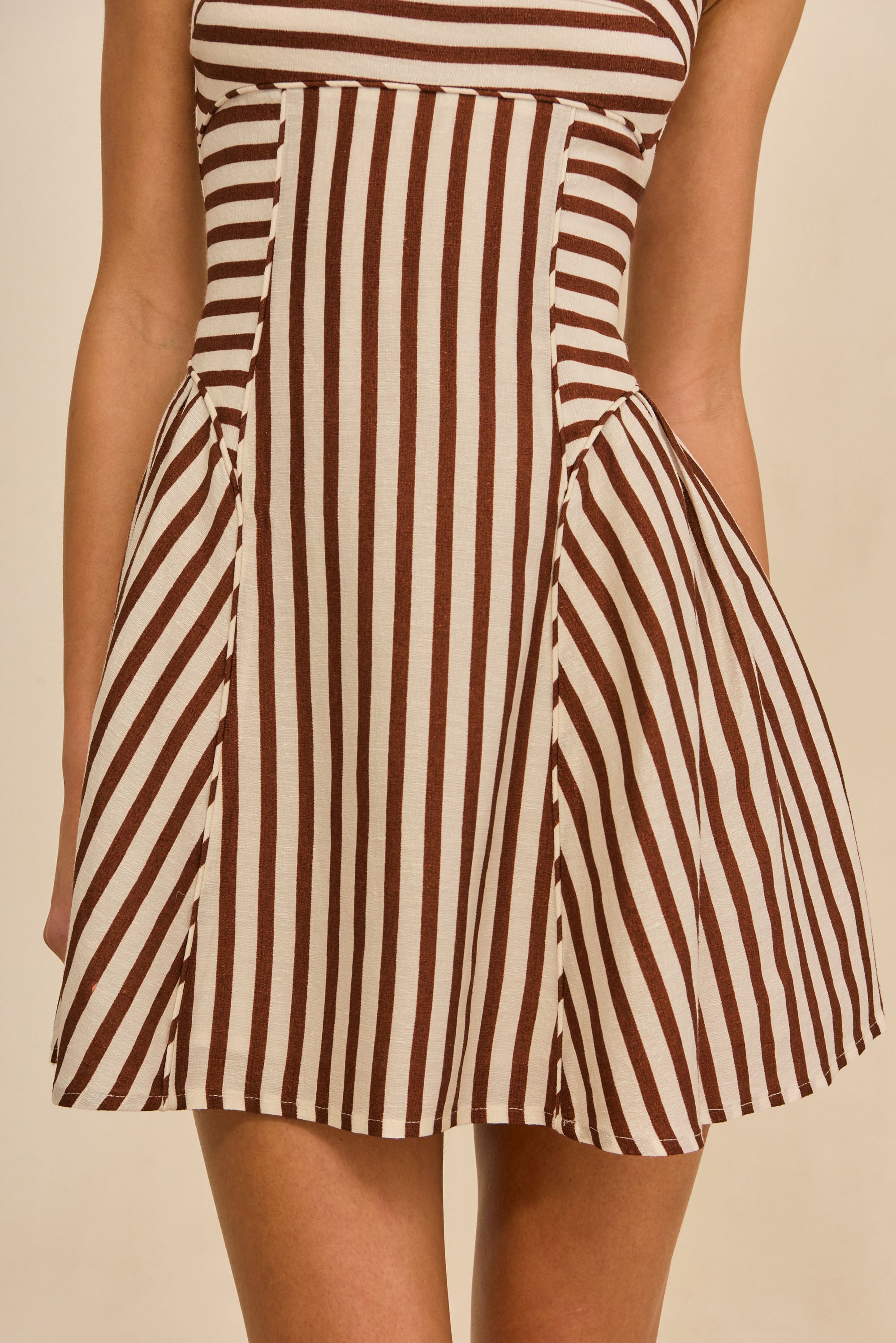 BANKS DRESS - SMALL SADDLE STRIPE