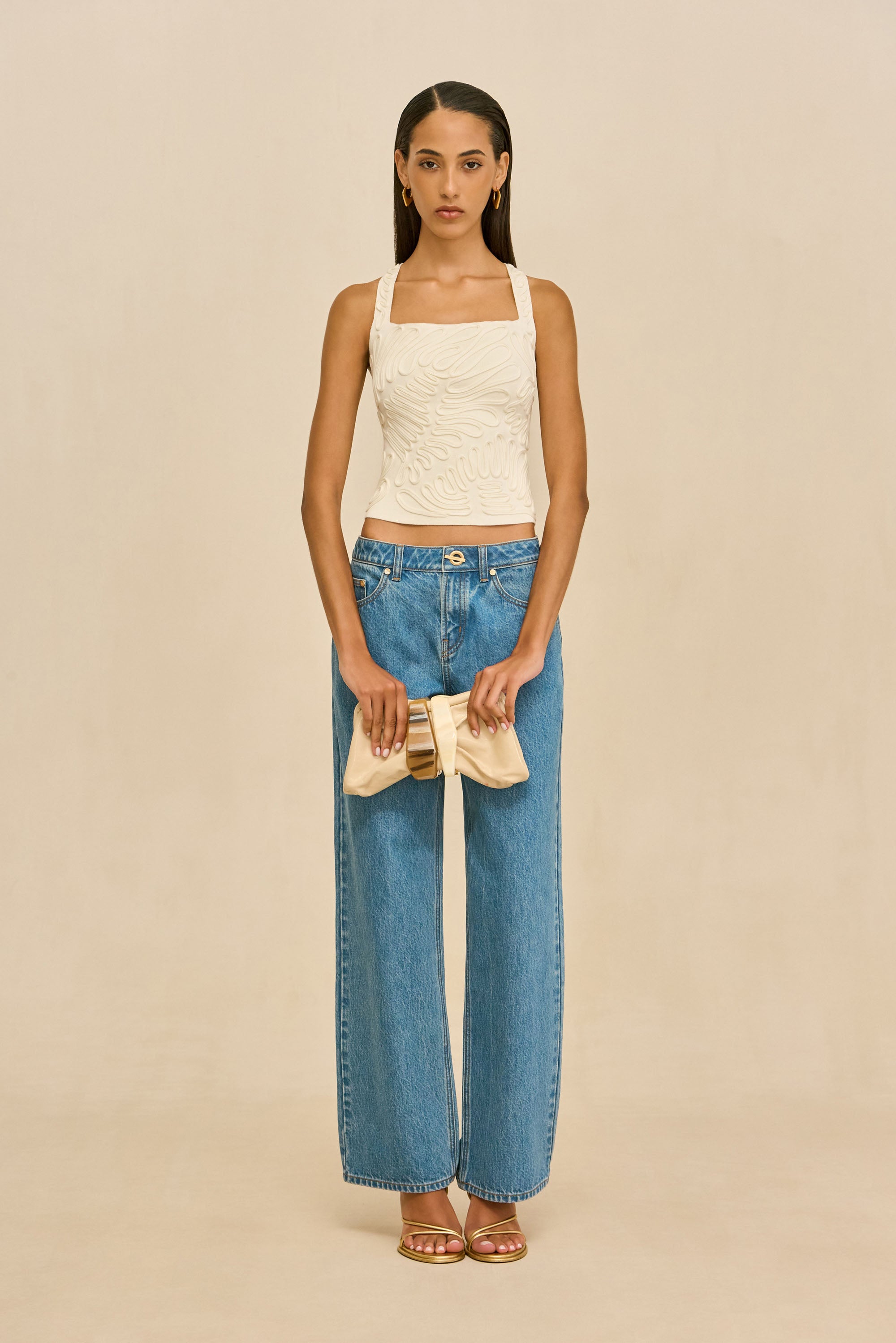 STELLA KNIT TOP - OFF WHITE