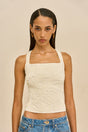 STELLA KNIT TOP - OFF WHITE