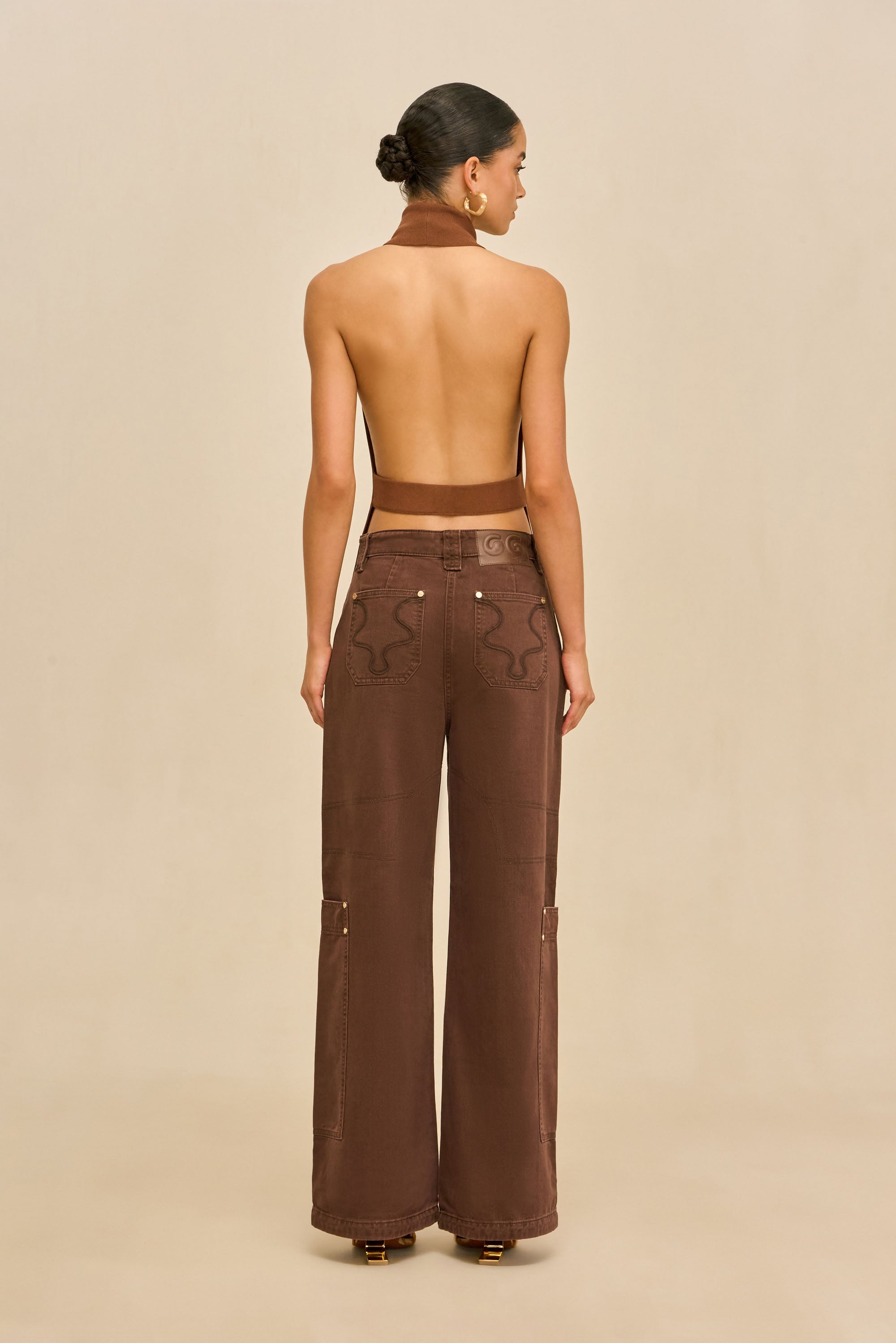 WAKE KNIT TOP - SADDLE