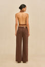 WAKE KNIT TOP - SADDLE