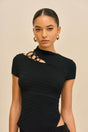 NESSI KNIT TOP - BLACK
