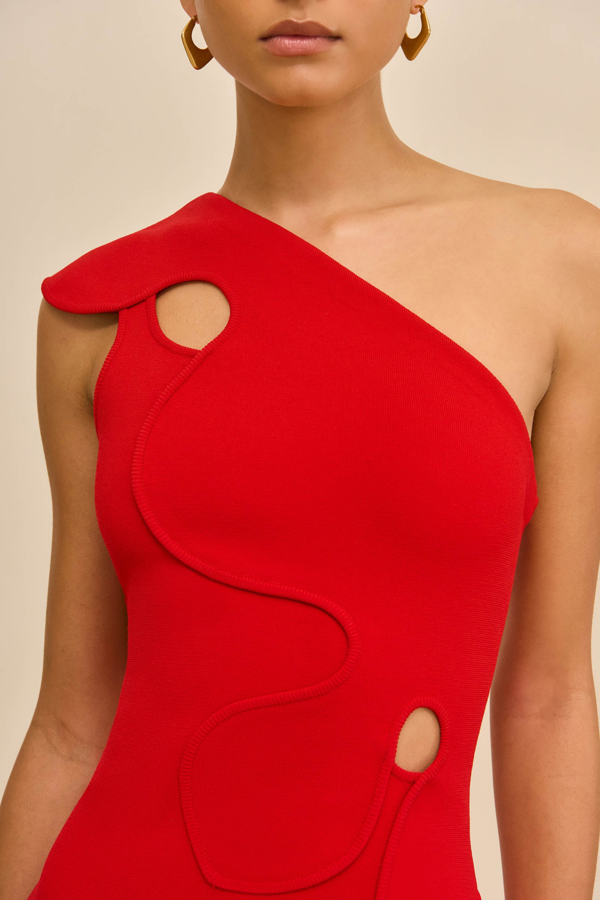 LABELLA KNIT DRESS - VERMILION