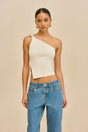 VALERIA KNIT TOP - OFF WHITE