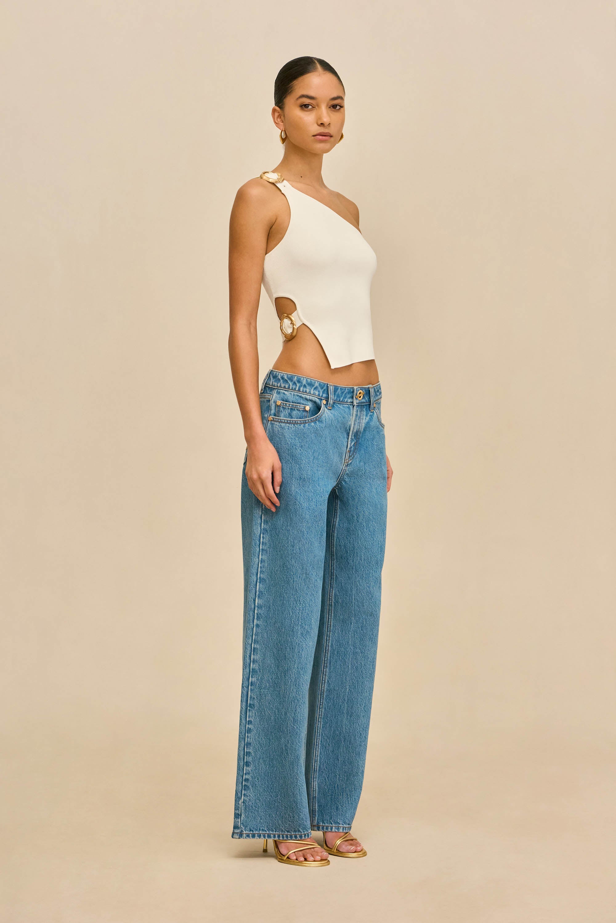 VALERIA KNIT TOP - OFF WHITE