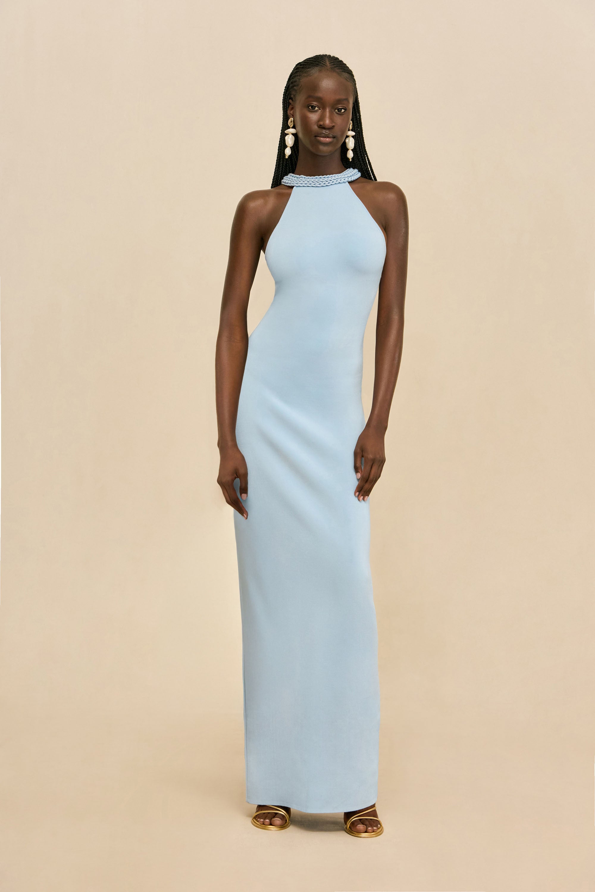 CASSIDY KNIT GOWN - COASTAL