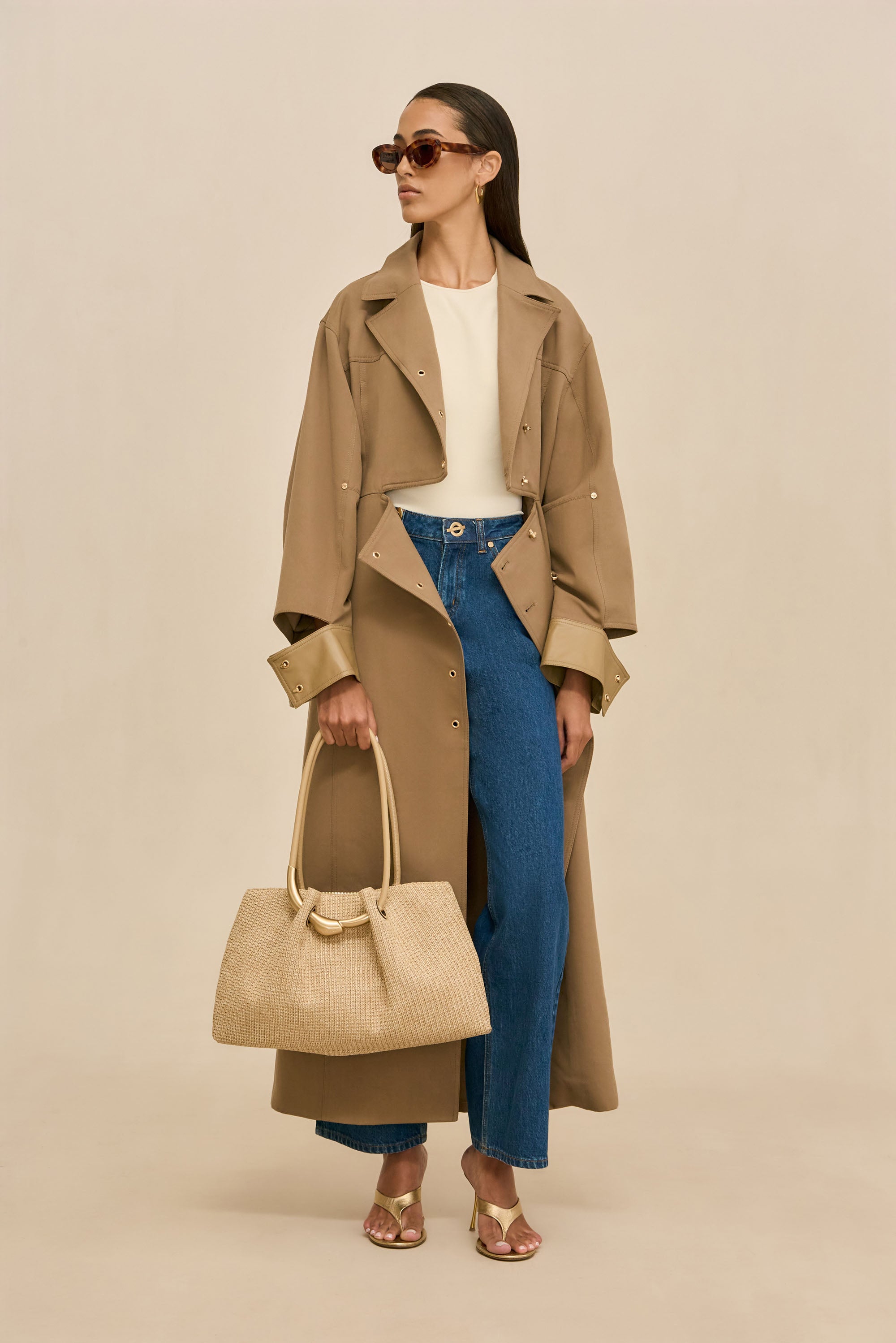 MAGDALENA TRENCH COAT - SESAME