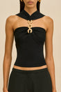 CHRIS KNIT TOP - BLACK