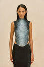 TARAJI TOP - GRAPHITE MULTI