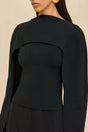 ALKA KNIT TOP - BLACK