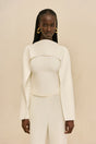 ALKA KNIT TOP - OFF WHITE