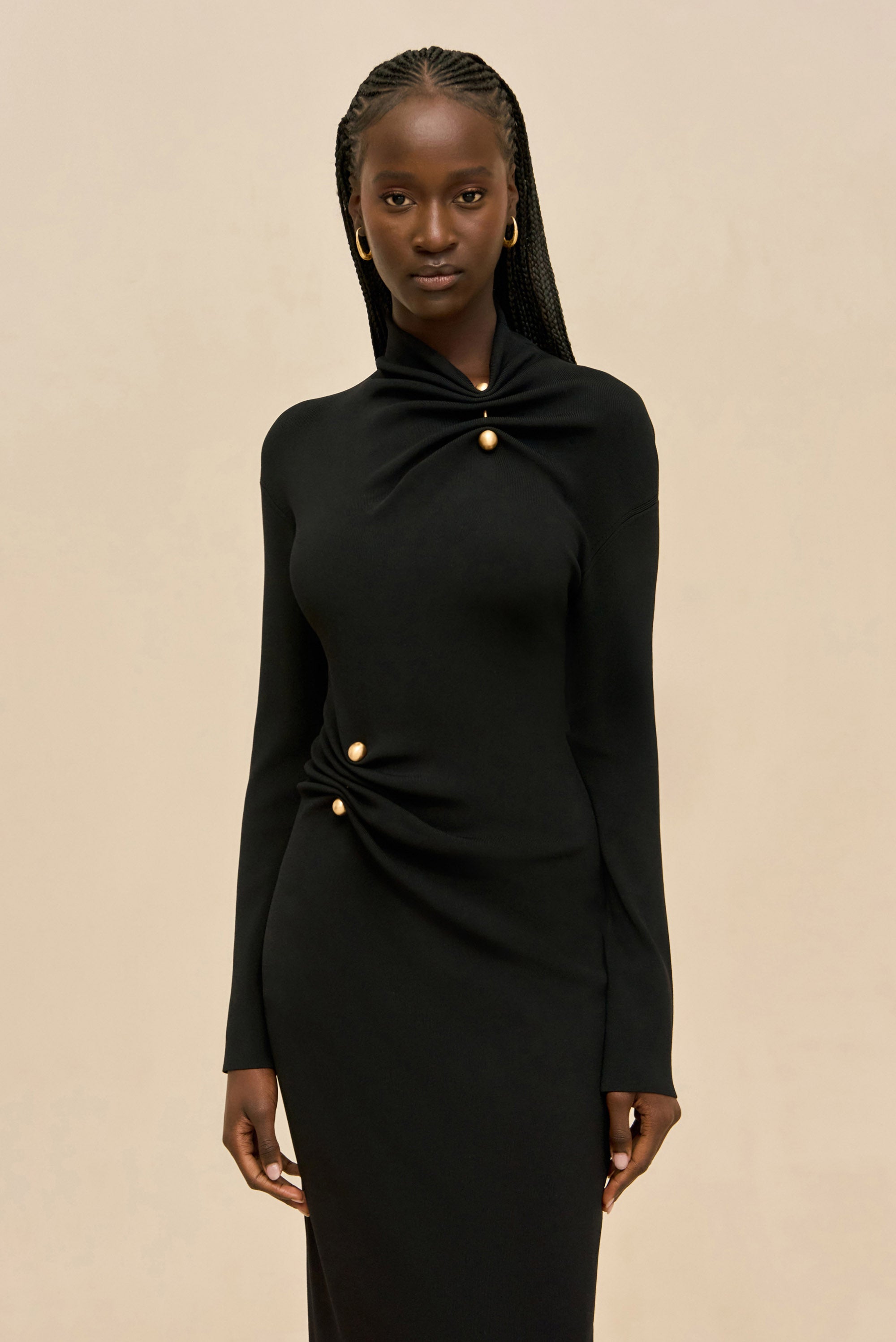 VERA KNIT DRESS - BLACK