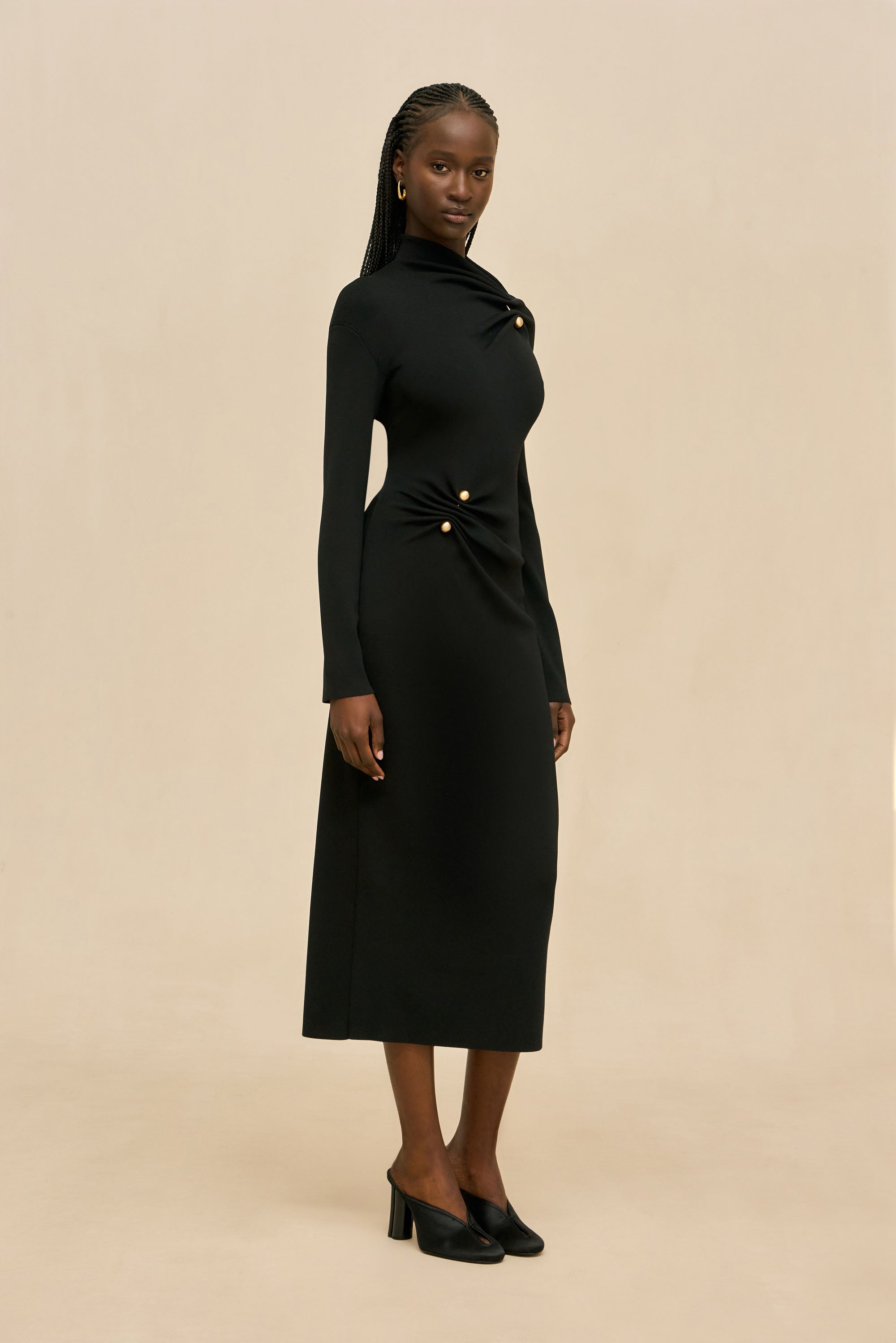VERA KNIT DRESS - BLACK