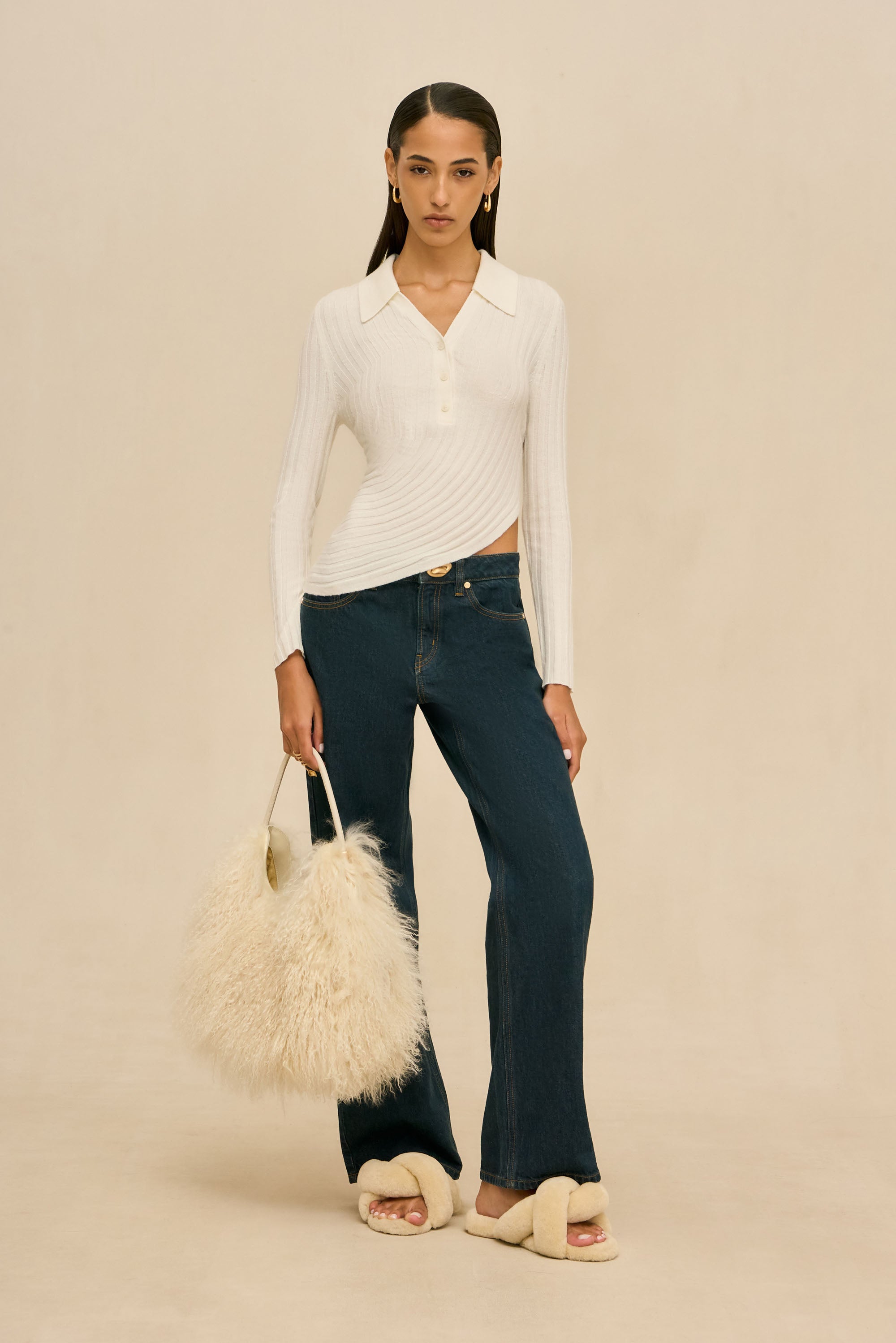 MATTEA KNIT TOP - OFF WHITE