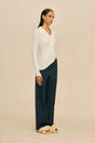 MATTEA KNIT TOP - OFF WHITE
