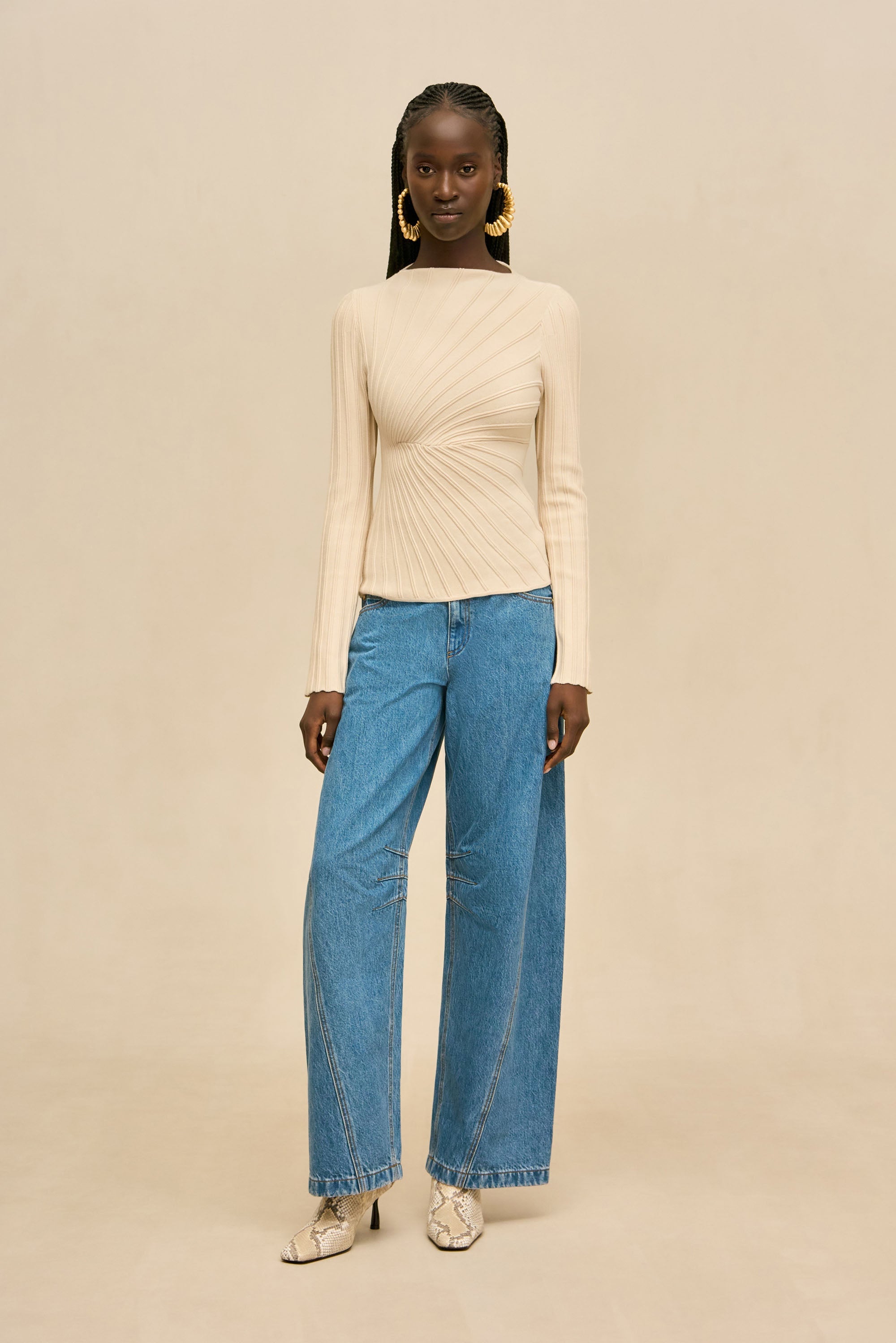 PAULETTE KNIT TOP - DOVE