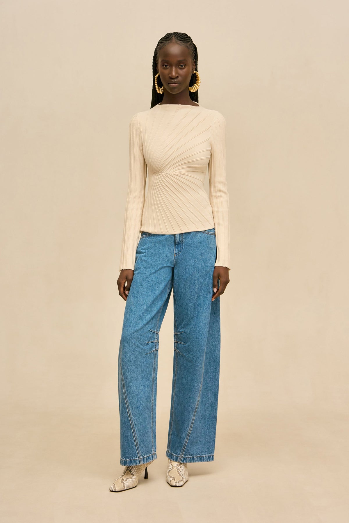 PAULETTE KNIT TOP - DOVE