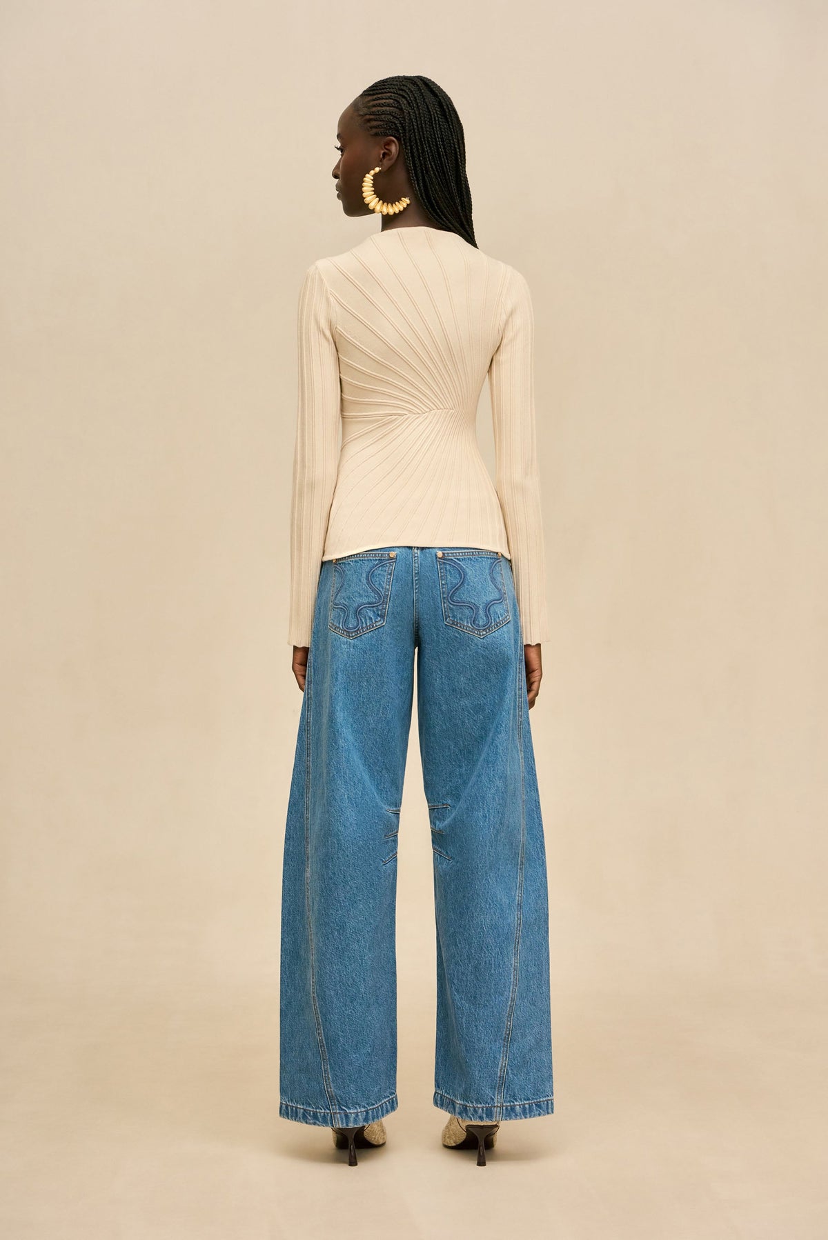 PAULETTE KNIT TOP - DOVE