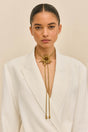 OCTAVIA BOLO NECKLACE - ANTIQUE BRASS