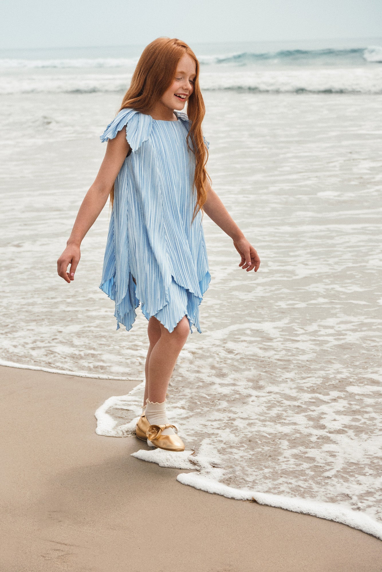 KIDS PETAL DRESS - COASTAL