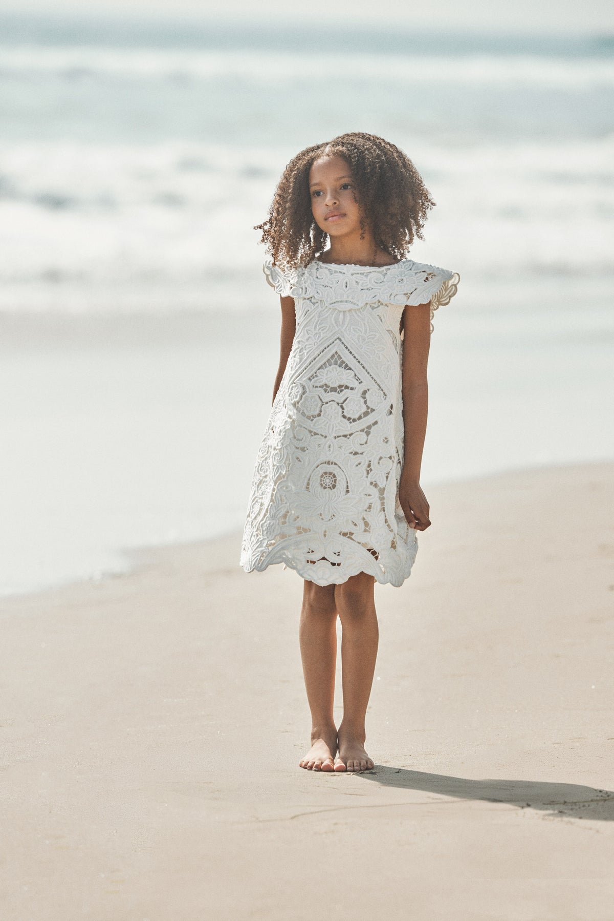 KIDS FRIDLI DRESS - OFF WHITE EMBROIDERY