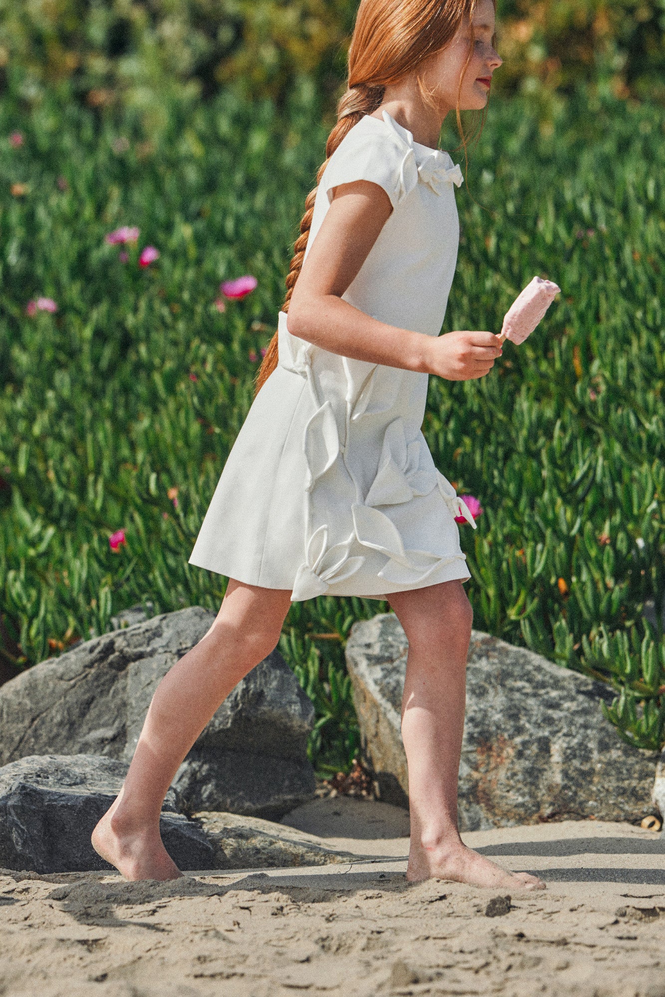 KIDS WISTERIA DRESS - OFF WHITE