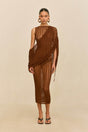 KAYA KNIT DRESS - SADDLE