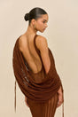 KAYA KNIT DRESS - SADDLE