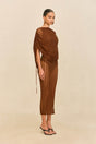 KAYA KNIT DRESS - SADDLE