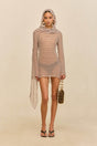 BEAUX DRESS - SMALL SADDLE STRIPE