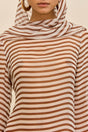 BEAUX DRESS - SMALL SADDLE STRIPE