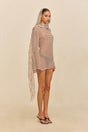 BEAUX DRESS - SMALL SADDLE STRIPE