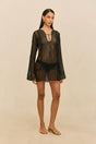 OMARA COVERUP DRESS - BLACK